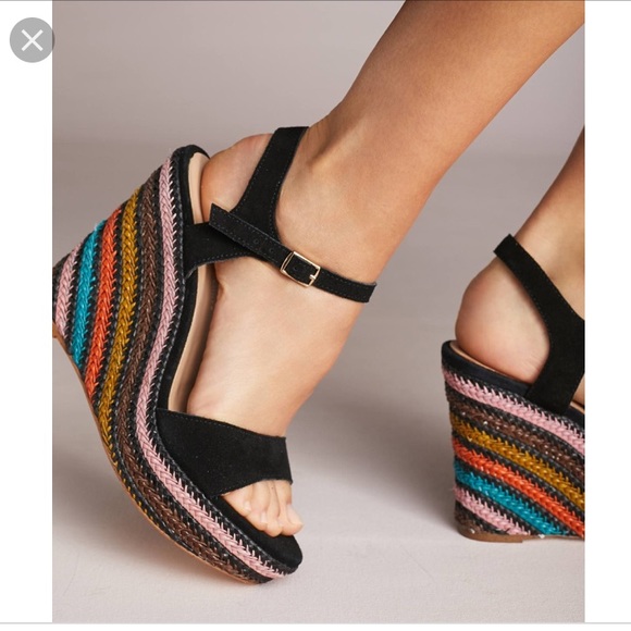 Anthropologie Shoes - ANTHROPOLOGIE: rainbow, wedges, size 10